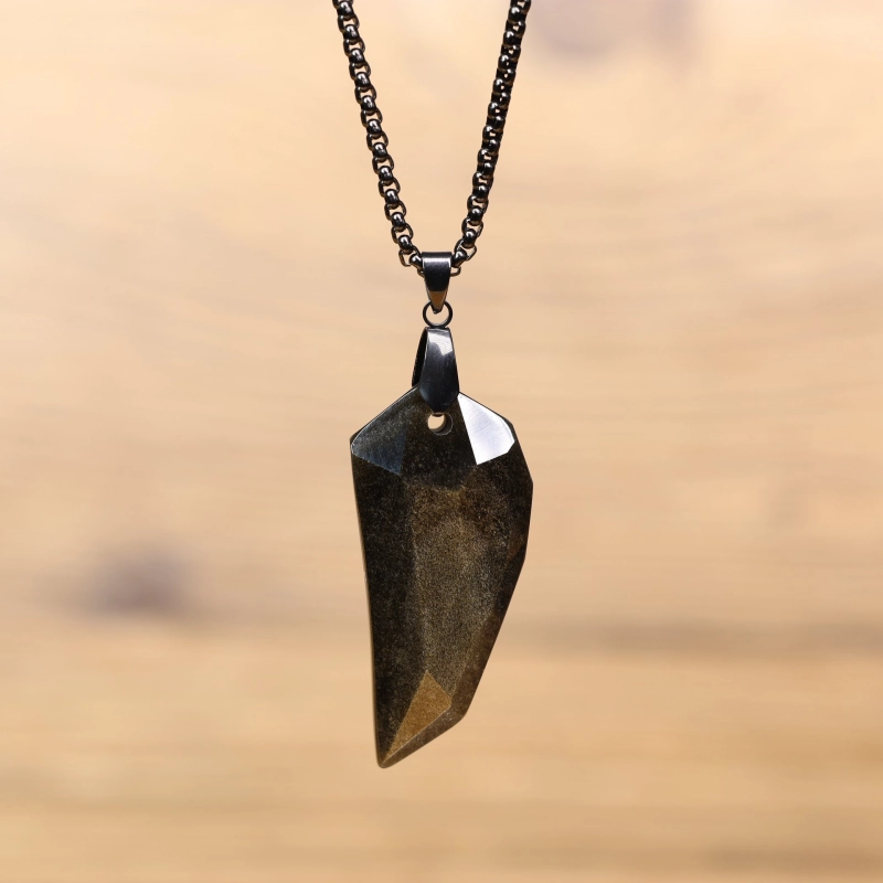 COAI Collana da Uomo in Acciaio Inox Nero con Pendente Dente di